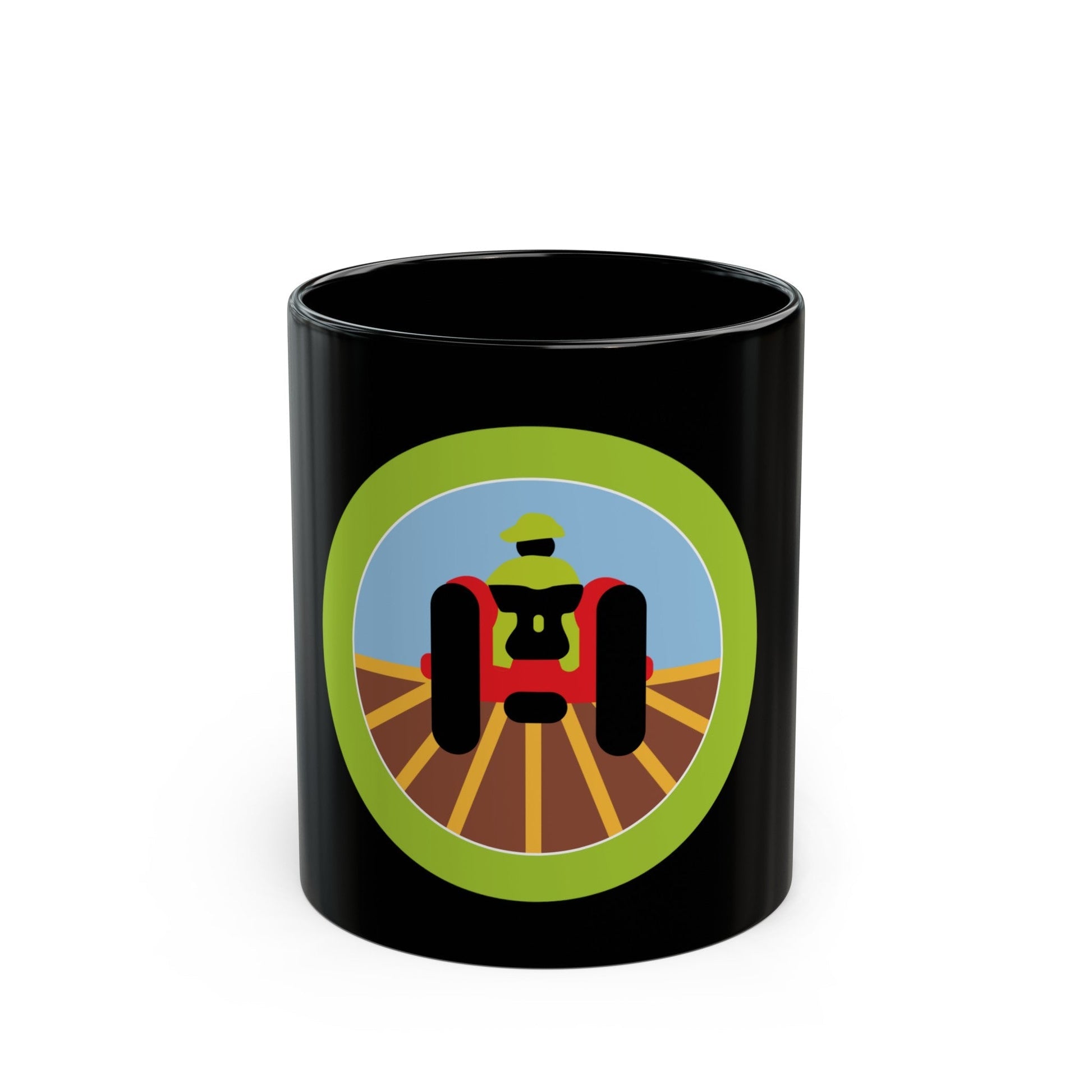 Farm Mechanics (Boy Scout Merit Badge) Black Coffee Mug-11oz-The Sticker Space