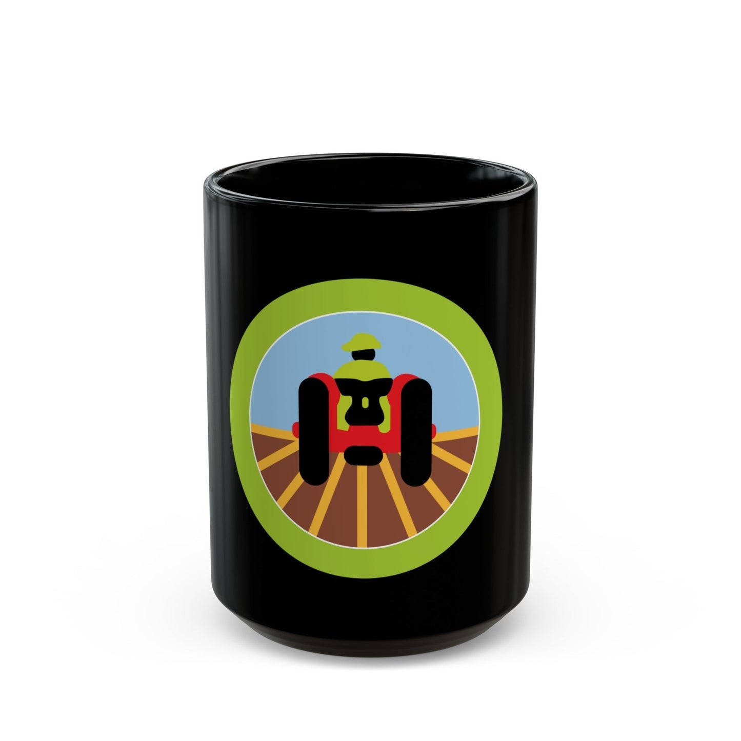 Farm Mechanics (Boy Scout Merit Badge) Black Coffee Mug-15oz-The Sticker Space