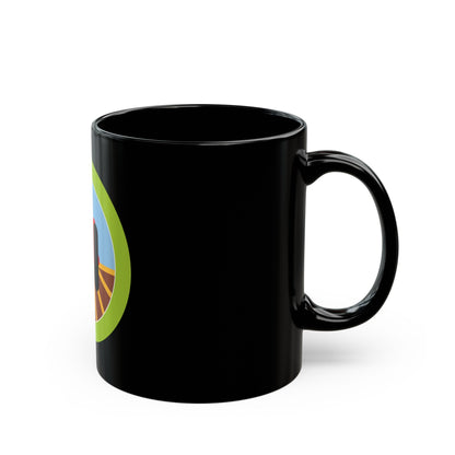 Farm Mechanics (Boy Scout Merit Badge) Black Coffee Mug-The Sticker Space