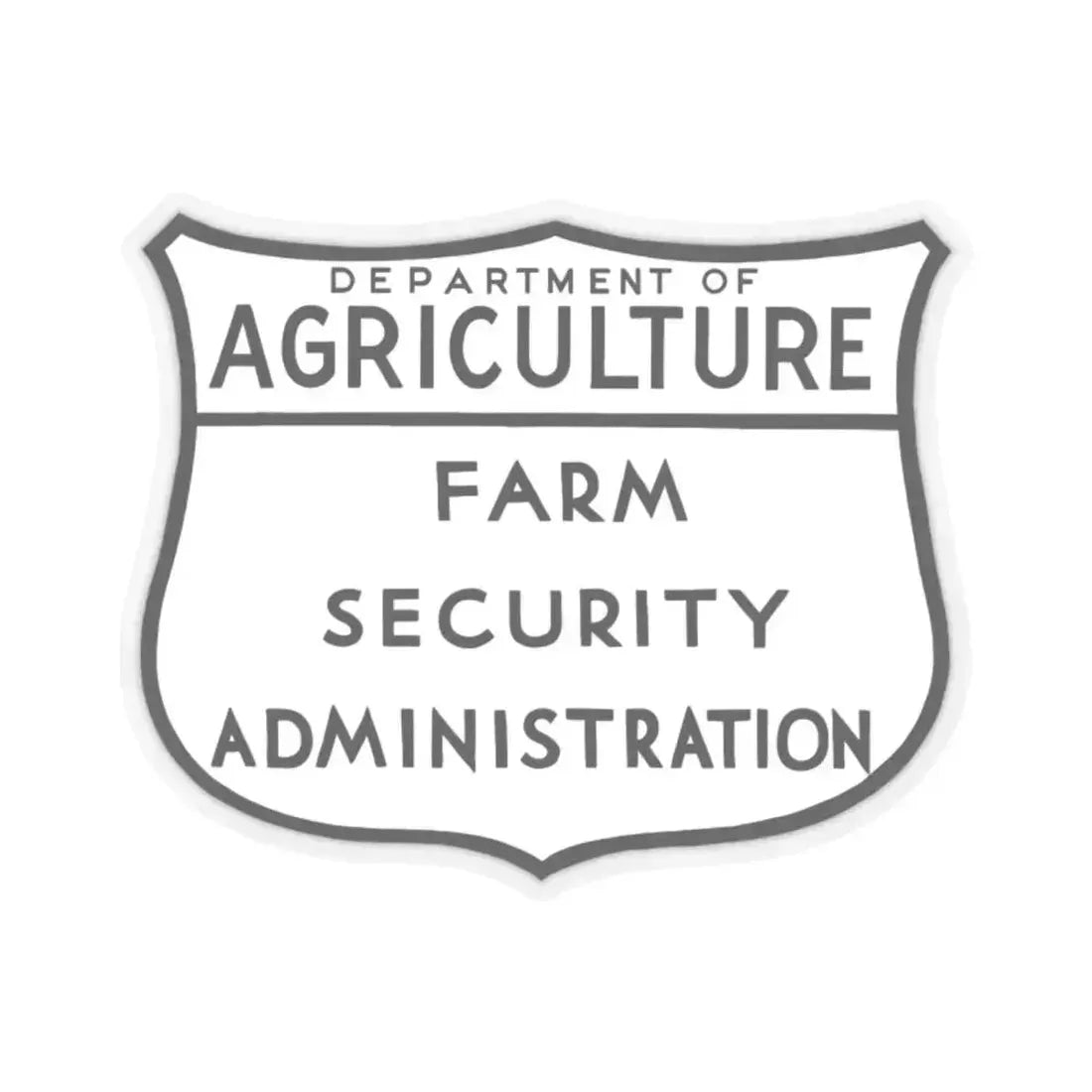 Farm Security Administration - STICKER Vinyl Kiss-Cut Decal 2 Inch Transparent - The Sticker Space