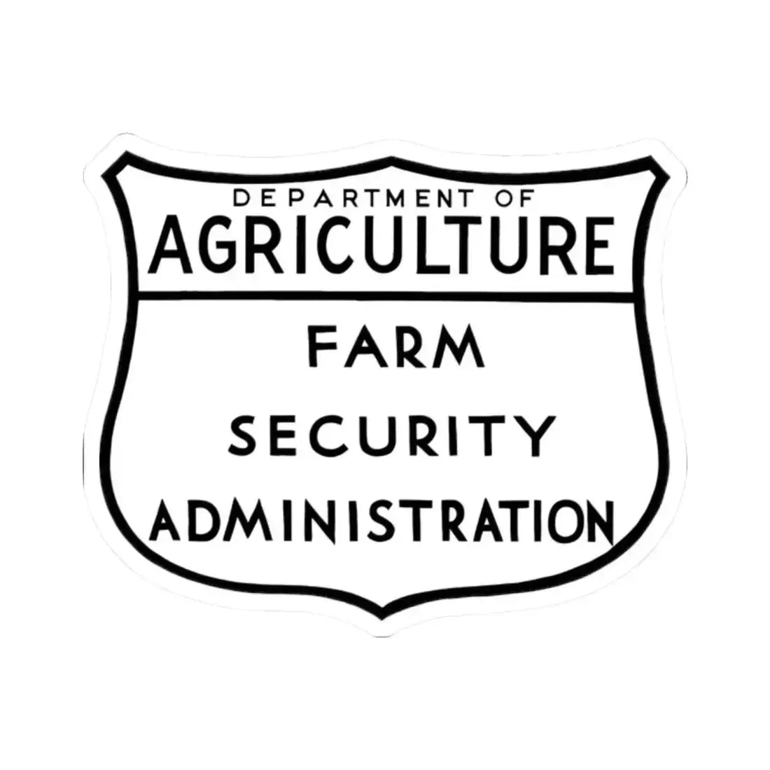 Farm Security Administration - STICKER Vinyl Kiss-Cut Decal 2 Inch White - The Sticker Space