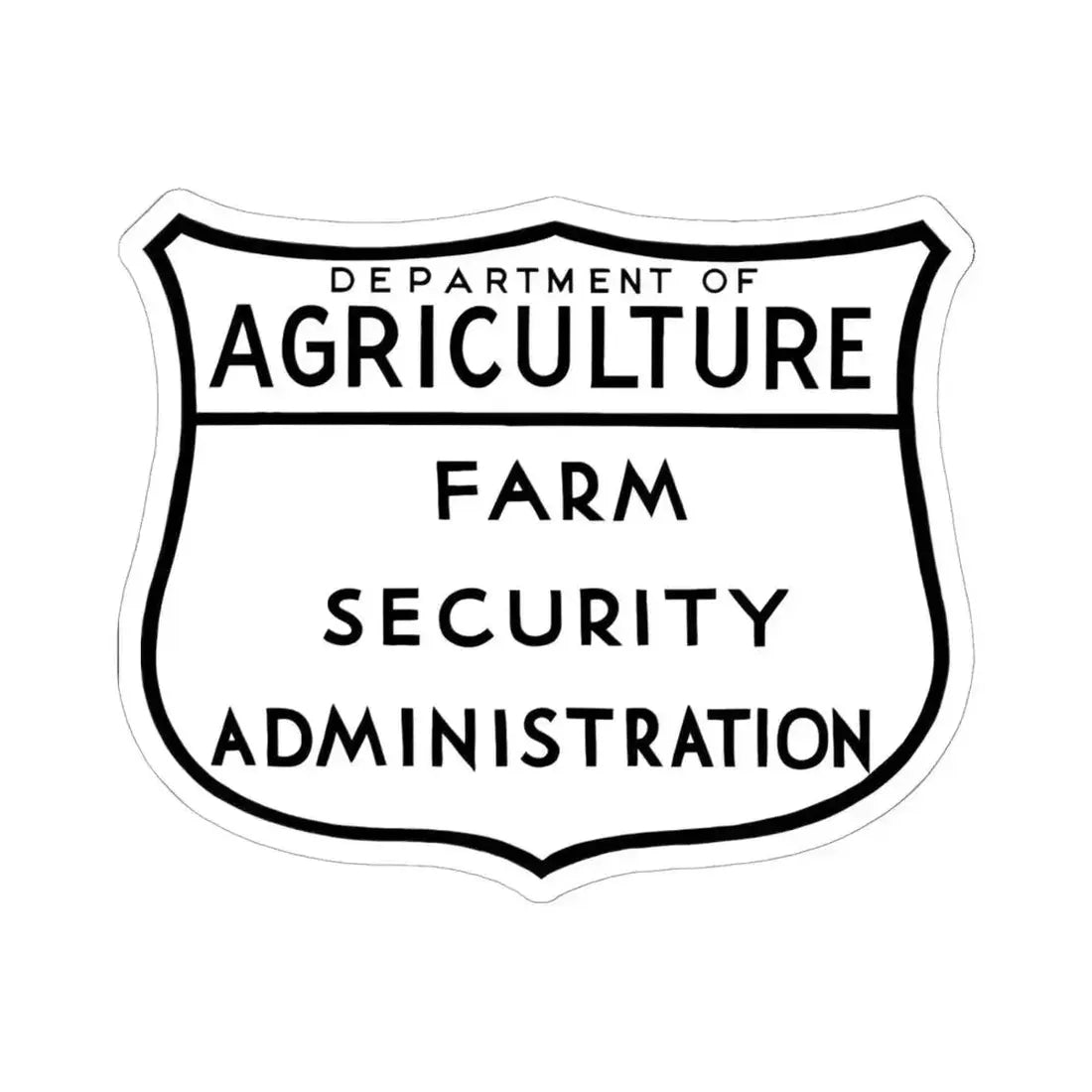 Farm Security Administration - STICKER Vinyl Kiss-Cut Decal 6 Inch White - The Sticker Space