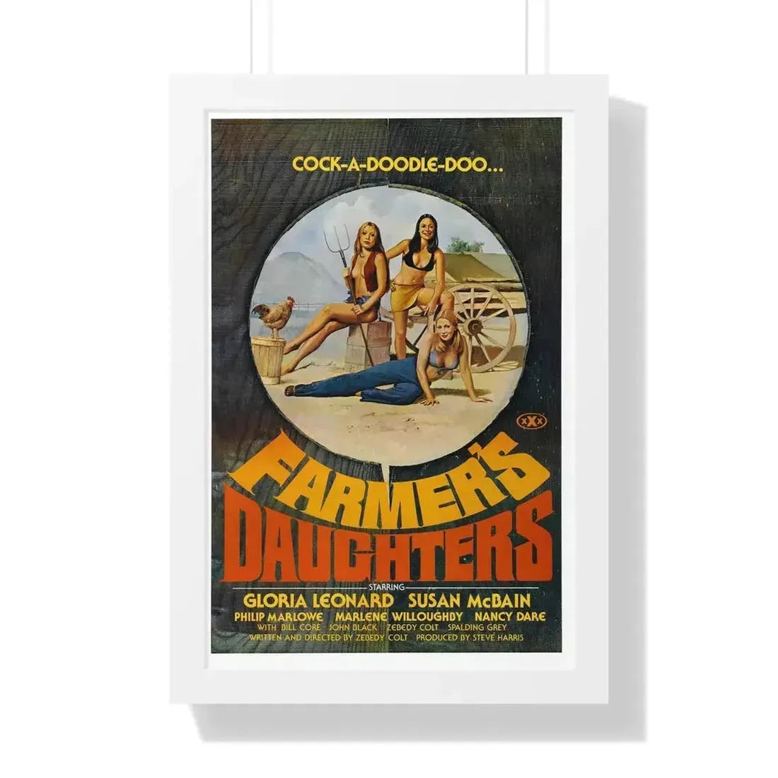FARMER'S DAUGHTERS 1976 - Framed Movie Poster - The Sticker Space