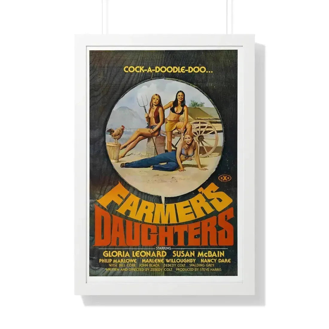 FARMER'S DAUGHTERS 1976 - Framed Movie Poster - The Sticker Space