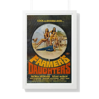 FARMER'S DAUGHTERS 1976 - Framed Movie Poster - The Sticker Space
