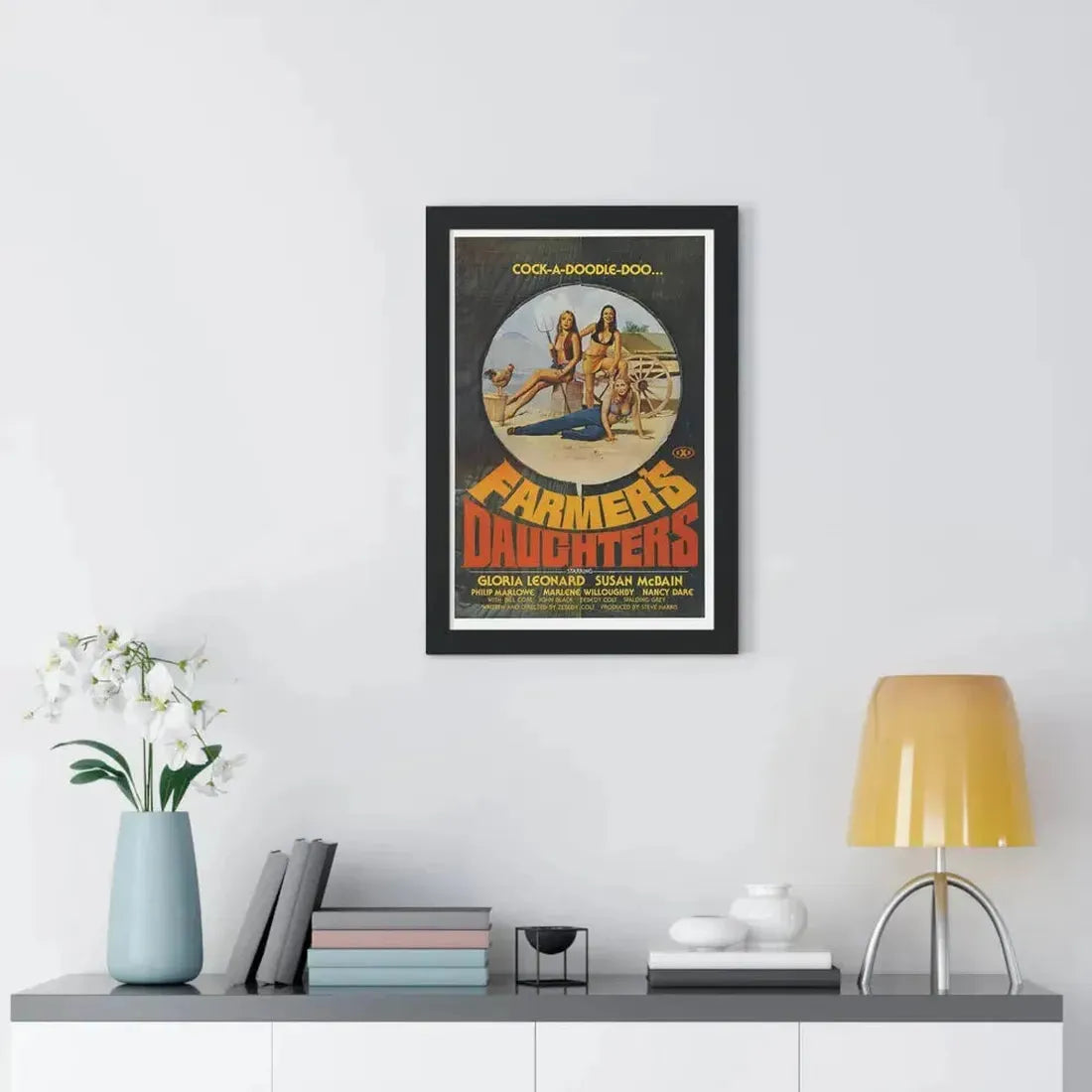 FARMER'S DAUGHTERS 1976 - Framed Movie Poster - The Sticker Space