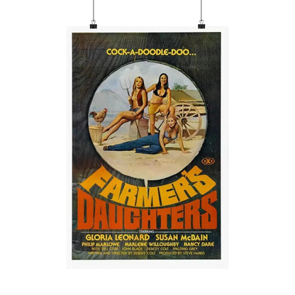 FARMER'S DAUGHTERS 1976 - Paper Movie Poster 16″ x 24″ Matte - The Sticker Space