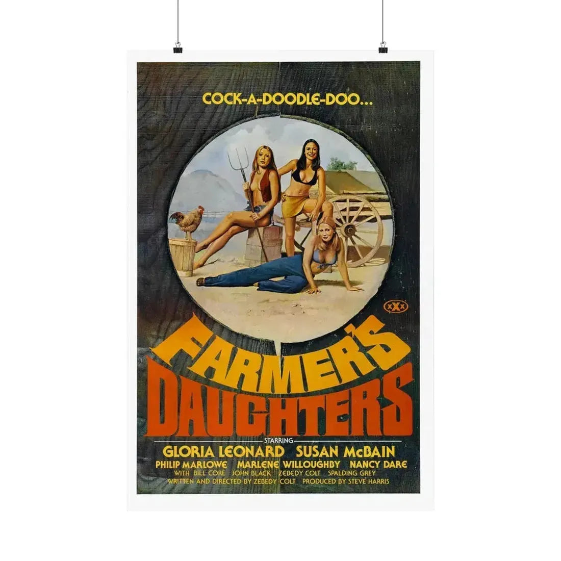 FARMER'S DAUGHTERS 1976 - Paper Movie Poster 24″ x 36″ Matte - The Sticker Space