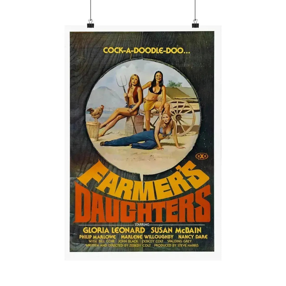 FARMER'S DAUGHTERS 1976 - Paper Movie Poster - The Sticker Space