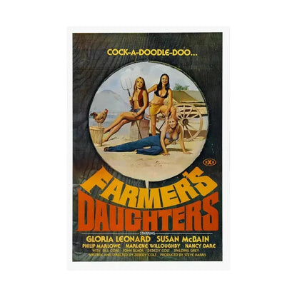 FARMER'S DAUGHTERS 1976 - Paper Movie Poster - The Sticker Space