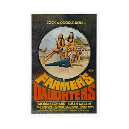 FARMER'S DAUGHTERS 1976 - Paper Movie Poster - The Sticker Space