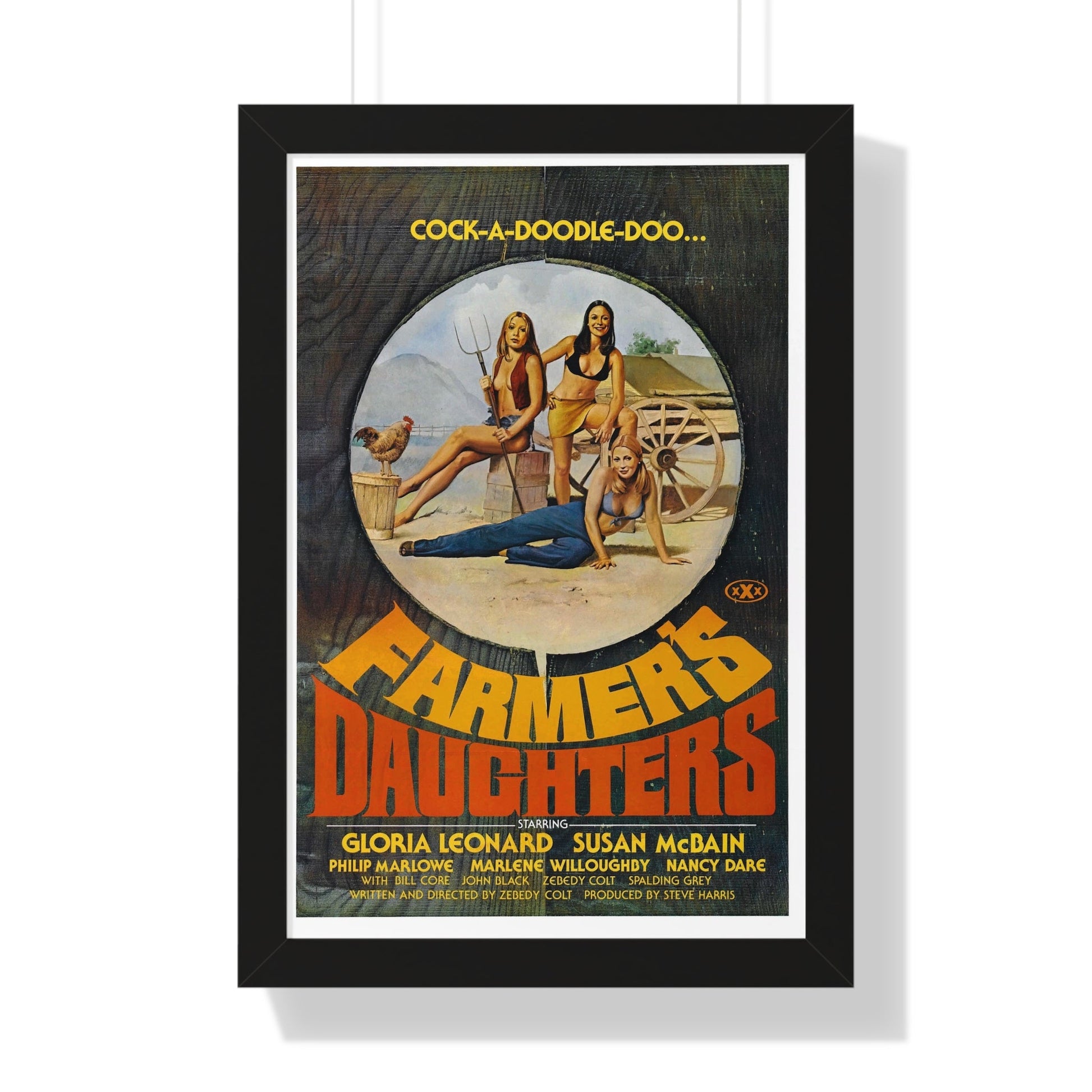 FARMER'S DAUGHTERS 1976 - Framed Movie Poster-16″ x 24″-The Sticker Space