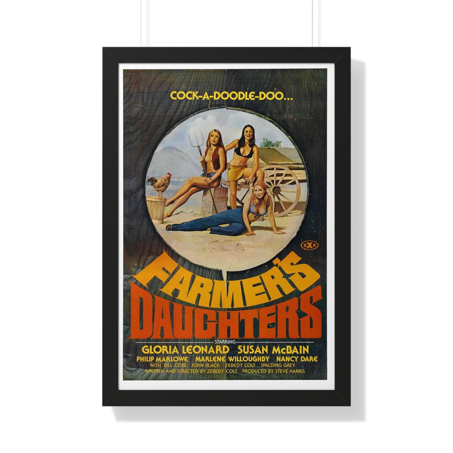 FARMER'S DAUGHTERS 1976 - Framed Movie Poster-20" x 30"-The Sticker Space