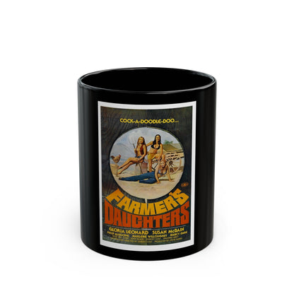 FARMER'S DAUGHTERS 1976 Movie Poster - Black Coffee Mug-11oz-The Sticker Space