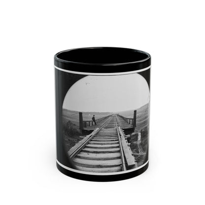 Farmville, Va., Vicinity. High Bridge Of The South Side Railroad Across The Appomattox (U.S. Civil War) Black Coffee Mug-11oz-The Sticker Space