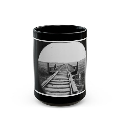 Farmville, Va., Vicinity. High Bridge Of The South Side Railroad Across The Appomattox (U.S. Civil War) Black Coffee Mug-15oz-The Sticker Space