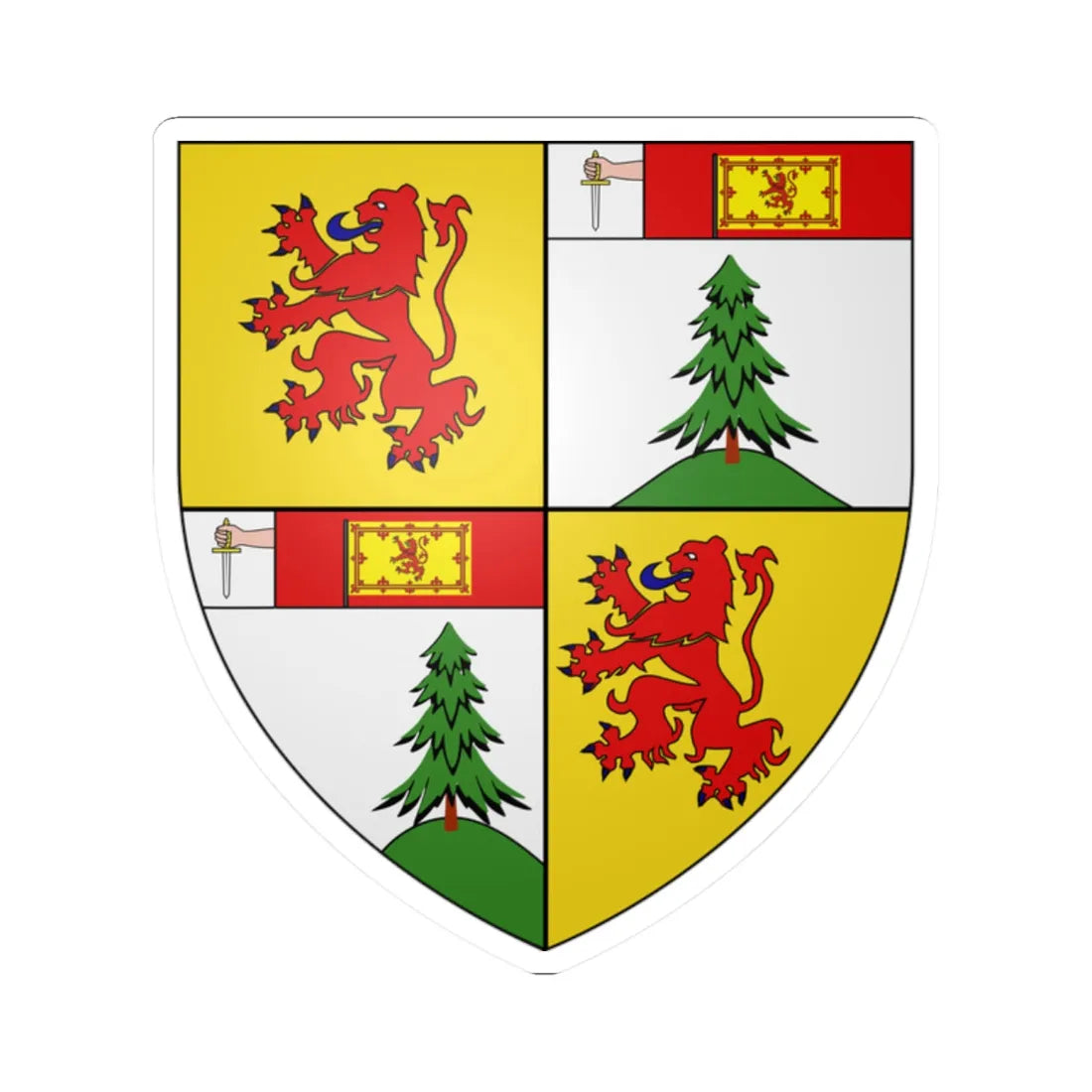 Farquharson of Invercauld arms (Scotland) (Coat of Arms) STICKER Vinyl Kiss-Cut Decal - The Sticker Space