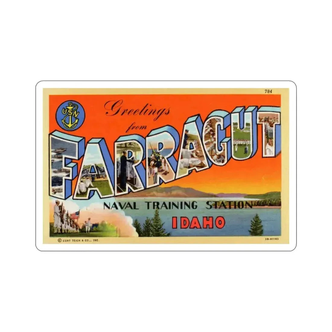 Farragut Idaho (Greeting Cards) STICKER Vinyl Die-Cut Decal 4 Inch - The Sticker Space