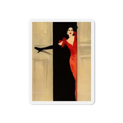 Fashion illustration (1)_1 (Magazine Illustration) Refrigerator Magnet 6 Inch Die-Cut - The Sticker Space
