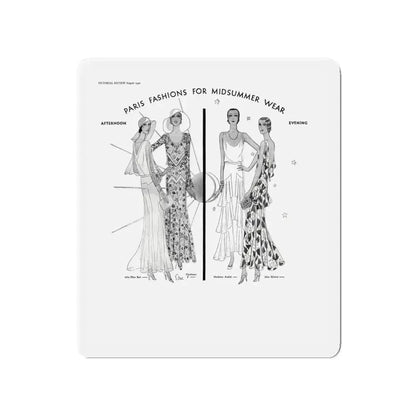 Fashion Illustration (1), Pictorial Review, August 1930 (Magazine Illustration) Refrigerator Magnet - The Sticker Space