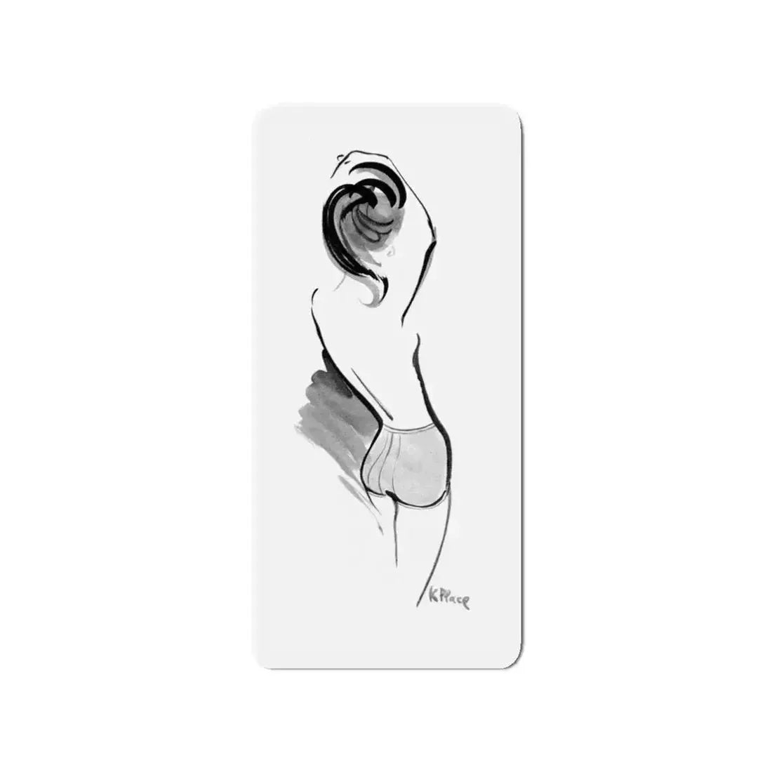 Fashion illustration, 1964 (Magazine Illustration) Refrigerator Magnet 3 Inch Die-Cut - The Sticker Space