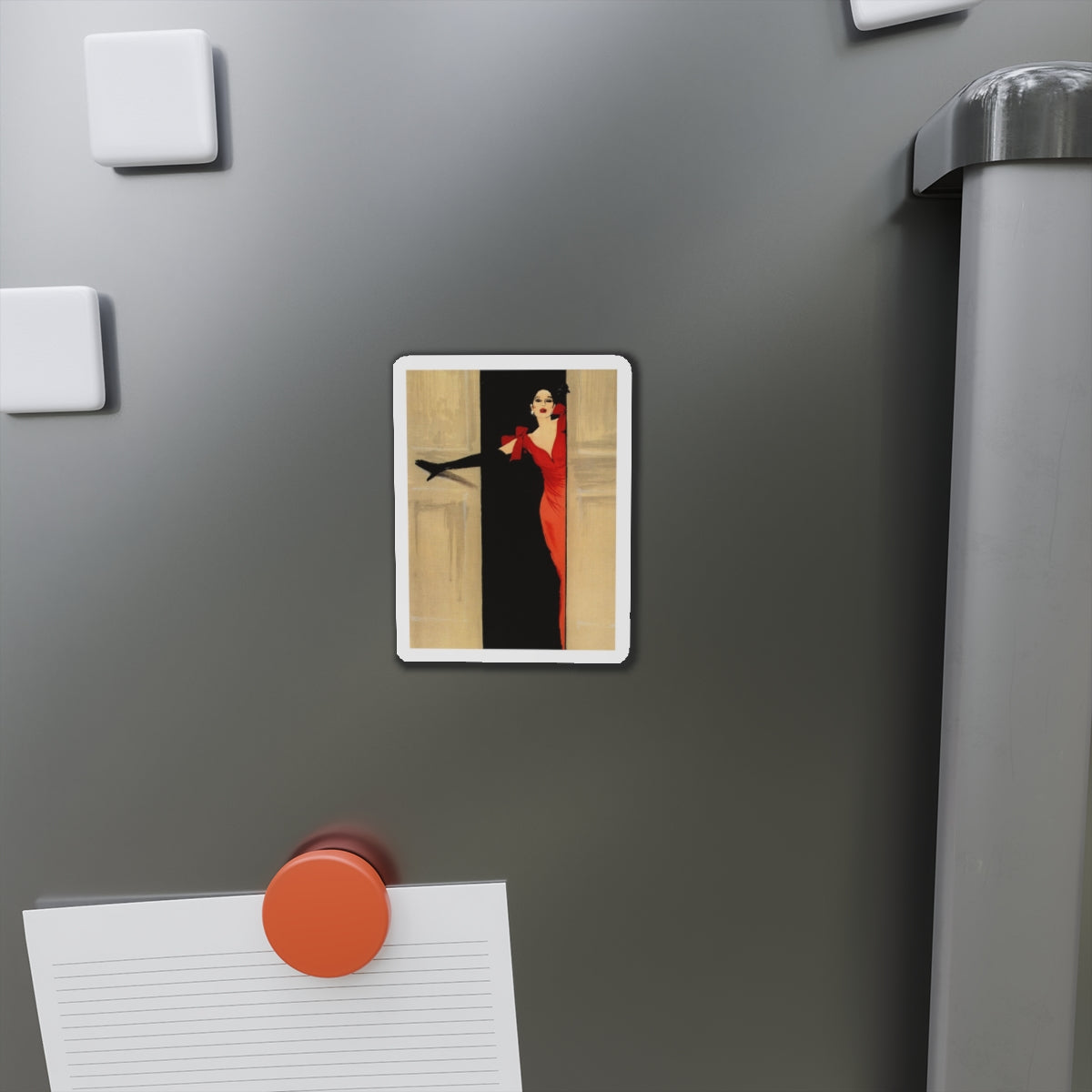 Fashion illustration (1)_1 (Magazine Illustration) Refrigerator Magnet-The Sticker Space