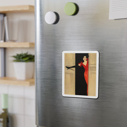 Fashion illustration (1)_1 (Magazine Illustration) Refrigerator Magnet-The Sticker Space