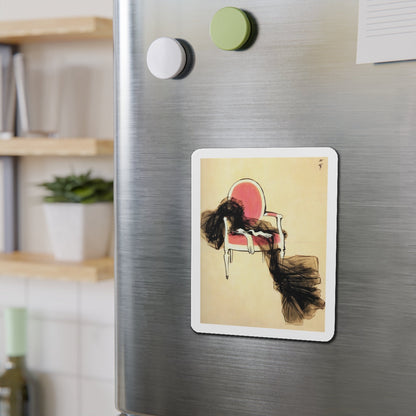 Fashion illustration (2)_1 (Magazine Illustration) Refrigerator Magnet-The Sticker Space