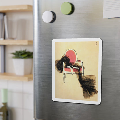 Fashion illustration (2)_1 (Magazine Illustration) Refrigerator Magnet-The Sticker Space