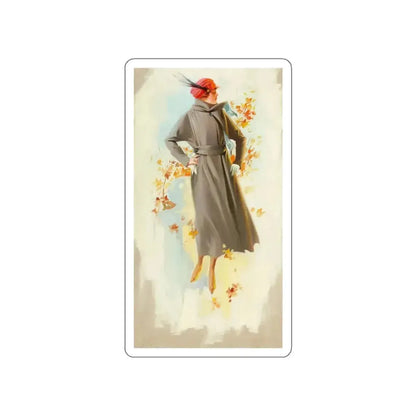 Fashion Illustration, Fall, 1918 (Magazine Illustration) STICKER Vinyl Die-Cut Decal - The Sticker Space