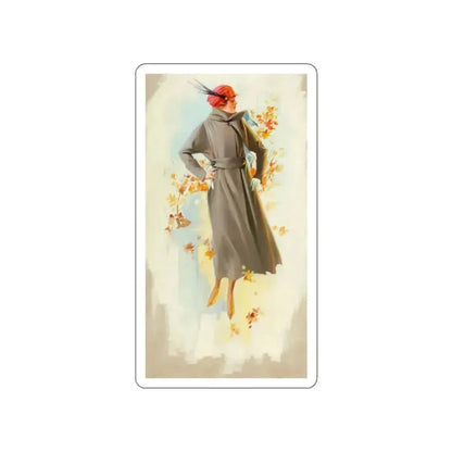 Fashion Illustration, Fall, 1918 (Magazine Illustration) STICKER Vinyl Die-Cut Decal White Die-Cut 2 Inch - The Sticker Space