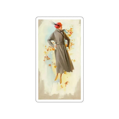 Fashion Illustration, Fall, 1918 (Magazine Illustration) STICKER Vinyl Die-Cut Decal White Die-Cut 3 Inch - The Sticker Space
