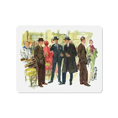 Fashion illustration from Esquire, 1954 (Magazine Illustration) Refrigerator Magnet - The Sticker Space