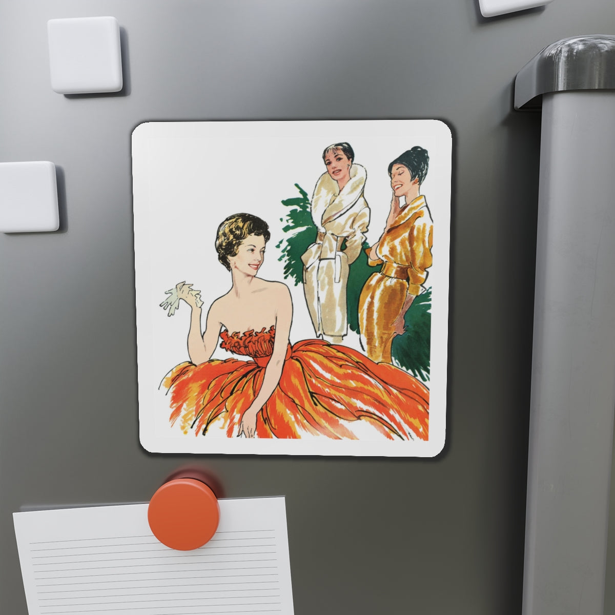 Fashion Illustration from Woman's Own magazine, 1959 (2) (Magazine Illustration) Refrigerator Magnet-The Sticker Space