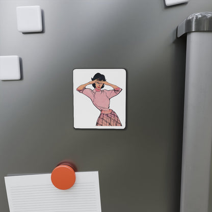 Fashion Illustration from Woman's Own magazine, 1959 (3) (Magazine Illustration) Refrigerator Magnet-The Sticker Space