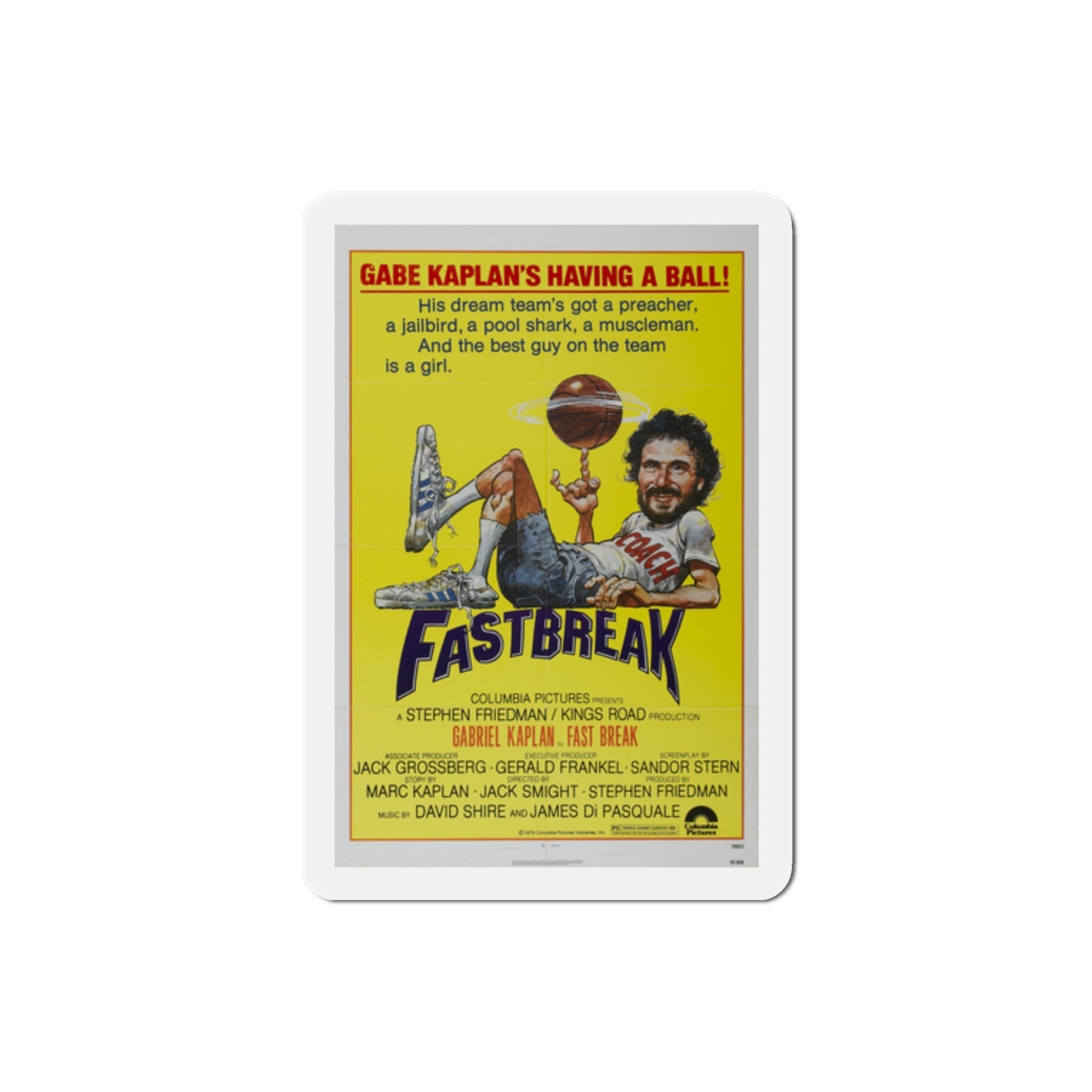 Fast Break 1979 Movie Poster Die-Cut Magnet-2 Inch-The Sticker Space