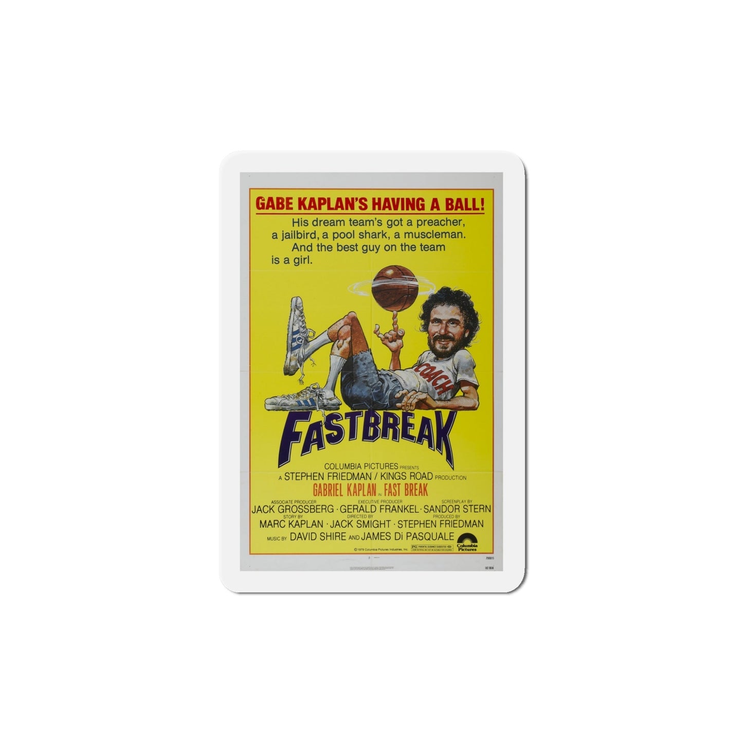 Fast Break 1979 Movie Poster Die-Cut Magnet-5 Inch-The Sticker Space