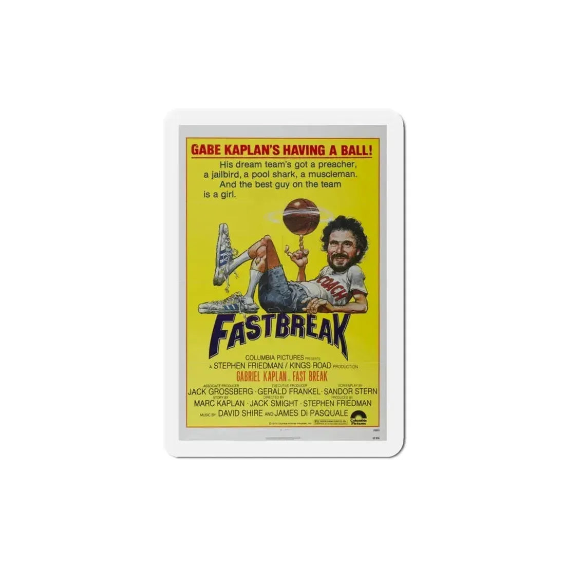 Fast Break 1979 Movie Poster Refrigerator Magnet 3 Inch - The Sticker Space