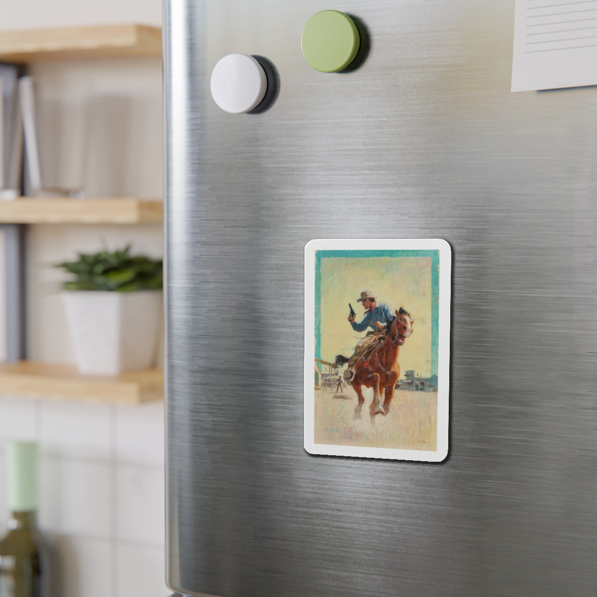 Fast Escape (Magazine Illustration) Refrigerator Magnet-The Sticker Space