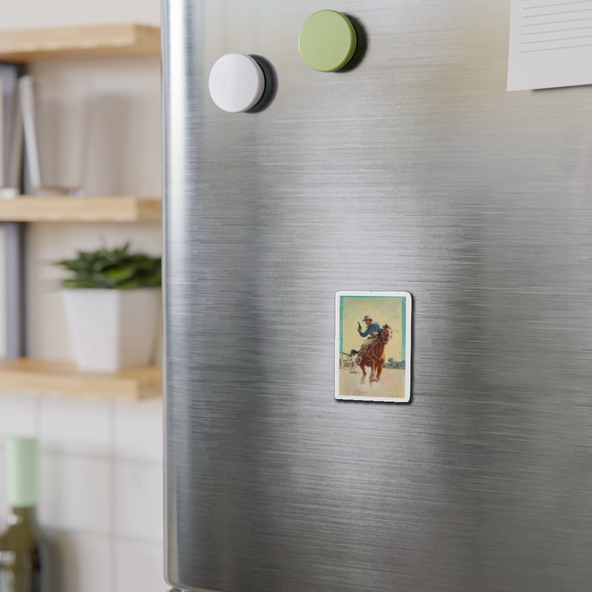 Fast Escape (Magazine Illustration) Refrigerator Magnet-The Sticker Space