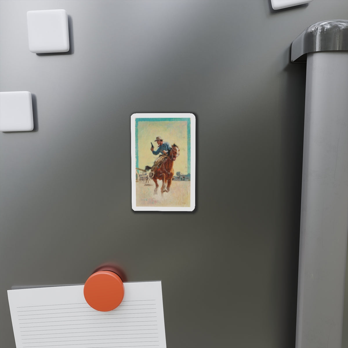 Fast Escape (Magazine Illustration) Refrigerator Magnet-The Sticker Space