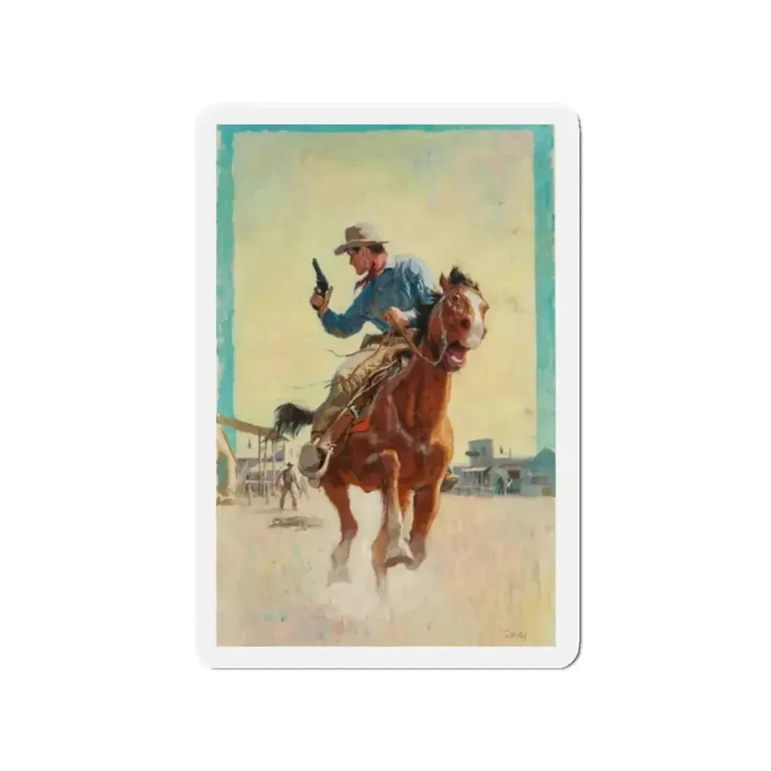 Fast Escape (Magazine Illustration) Refrigerator Magnet - The Sticker Space