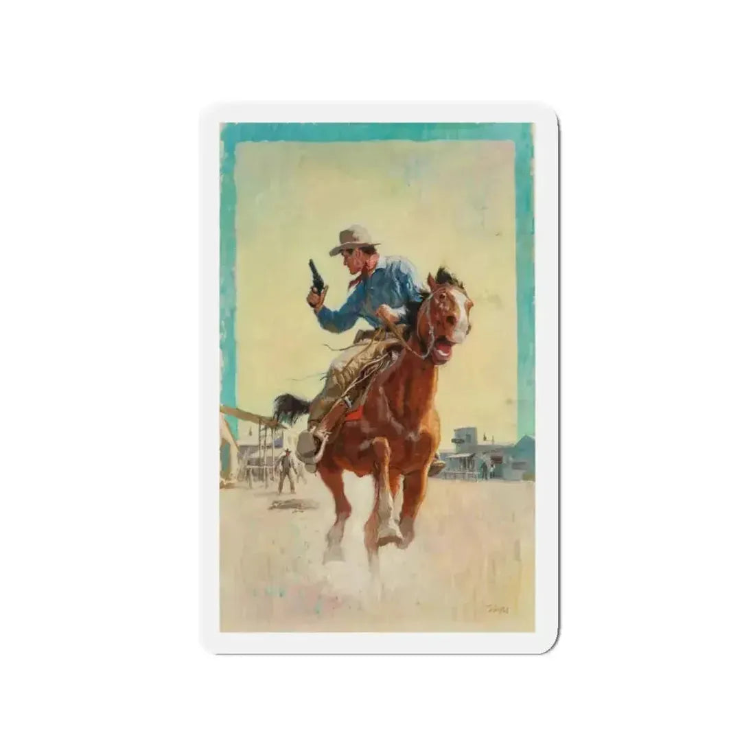 Fast Escape (Magazine Illustration) Refrigerator Magnet - The Sticker Space