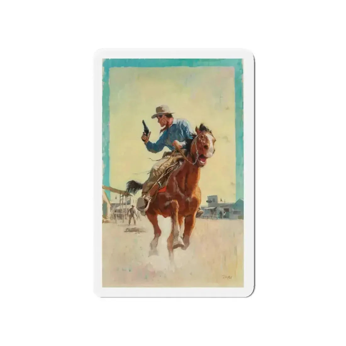 Fast Escape (Magazine Illustration) Refrigerator Magnet - The Sticker Space