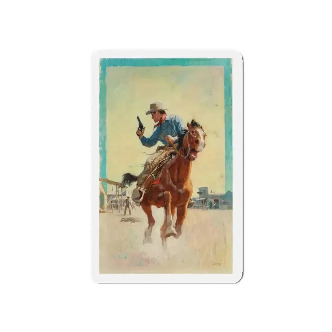 Fast Escape (Magazine Illustration) Refrigerator Magnet - The Sticker Space