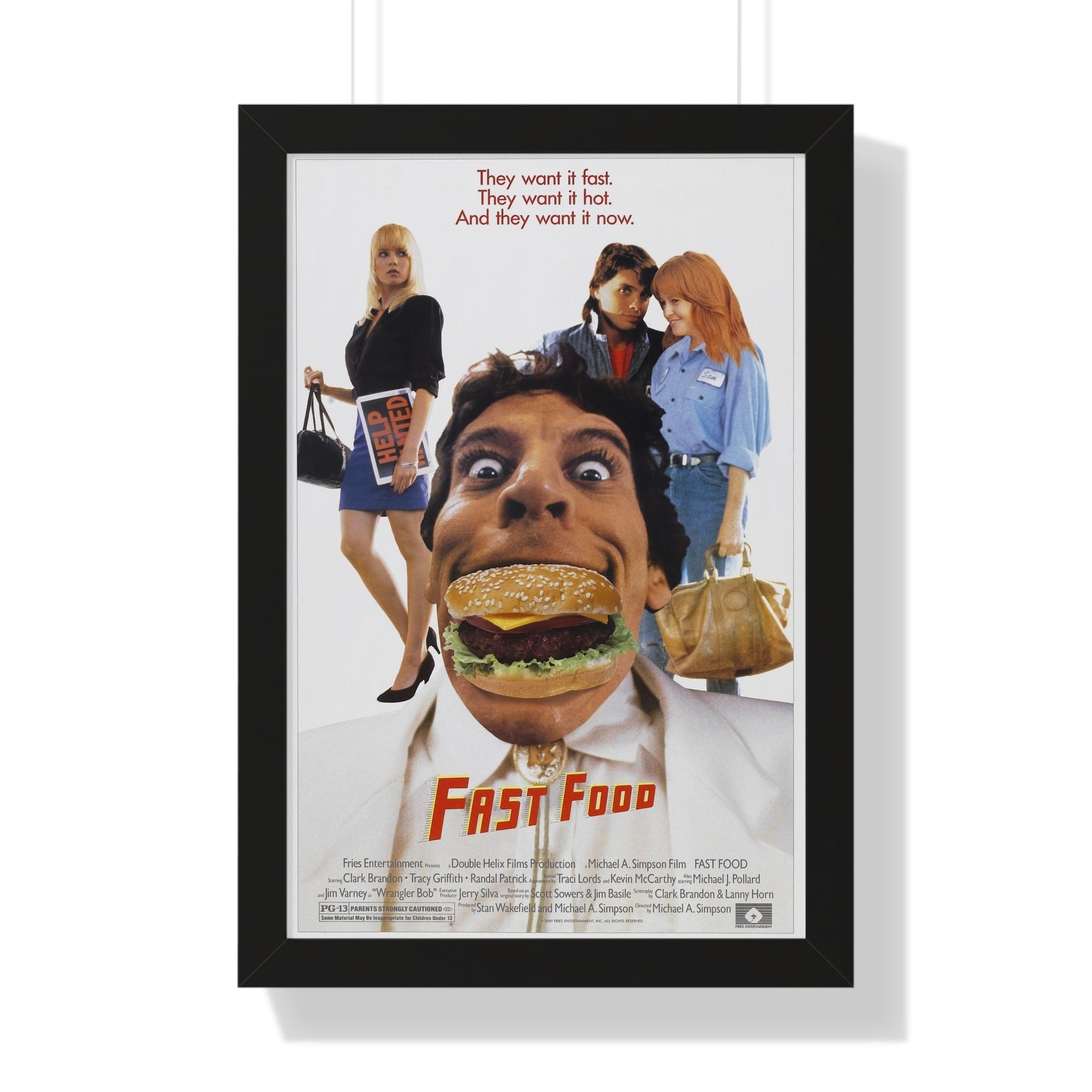 FAST FOOD 1989 - Framed Movie Poster-16″ x 24″-The Sticker Space