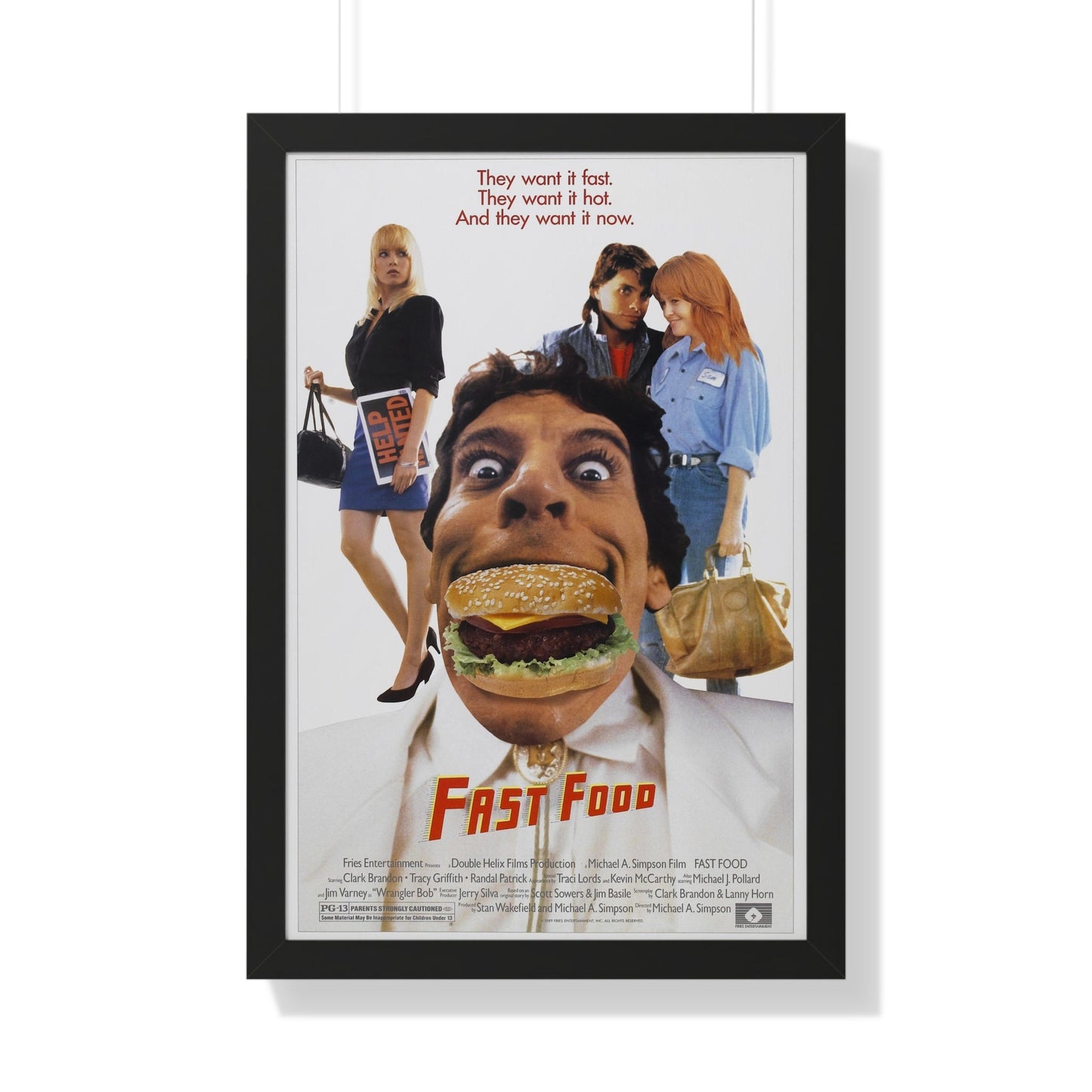 FAST FOOD 1989 - Framed Movie Poster-20" x 30"-The Sticker Space