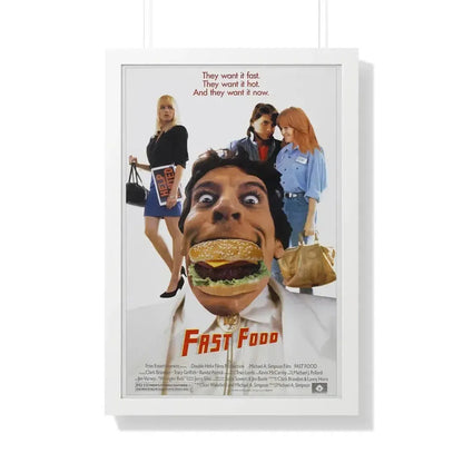 FAST FOOD 1989 - Framed Movie Poster 20" x 30" White - The Sticker Space
