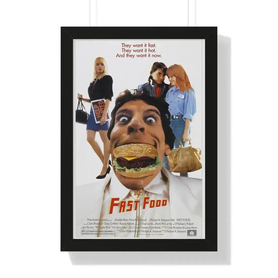 FAST FOOD 1989 - Framed Movie Poster - The Sticker Space