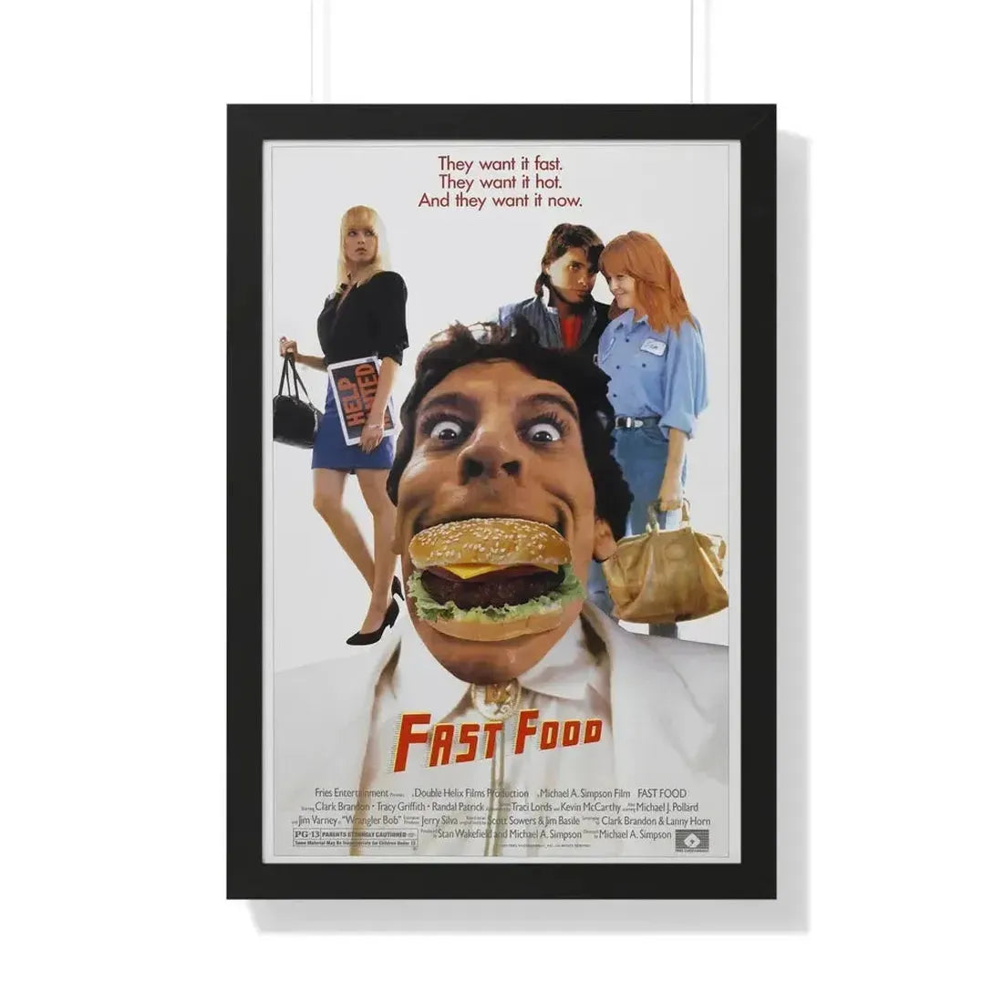 FAST FOOD 1989 - Framed Movie Poster - The Sticker Space